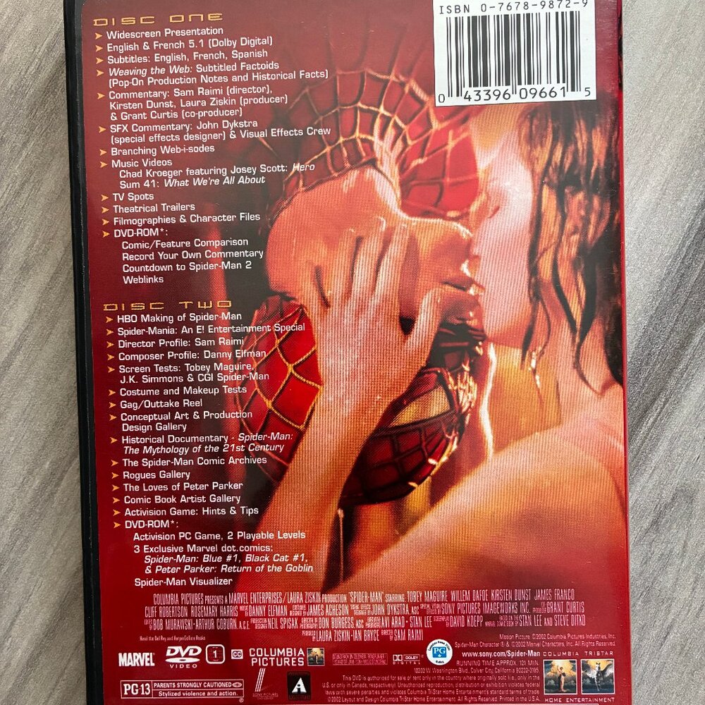 DVD: Spiderman (2 Disc Set) - Picture 2 of 2